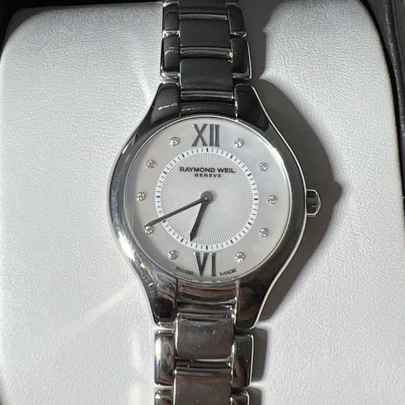 Raymond Weil Diamond Dial Noemia 27mm Watch-Brand New! 5127-ST-00985/MSRP $1275 - Picture 1 of 11